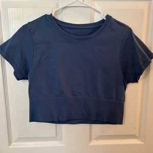 Aerie Blue Seamless Crop Top